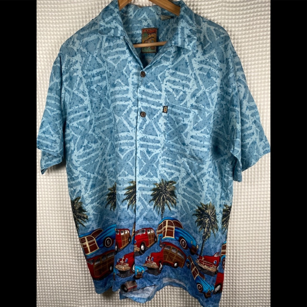 Pineapple connection Hawaian rayon shirt man size M